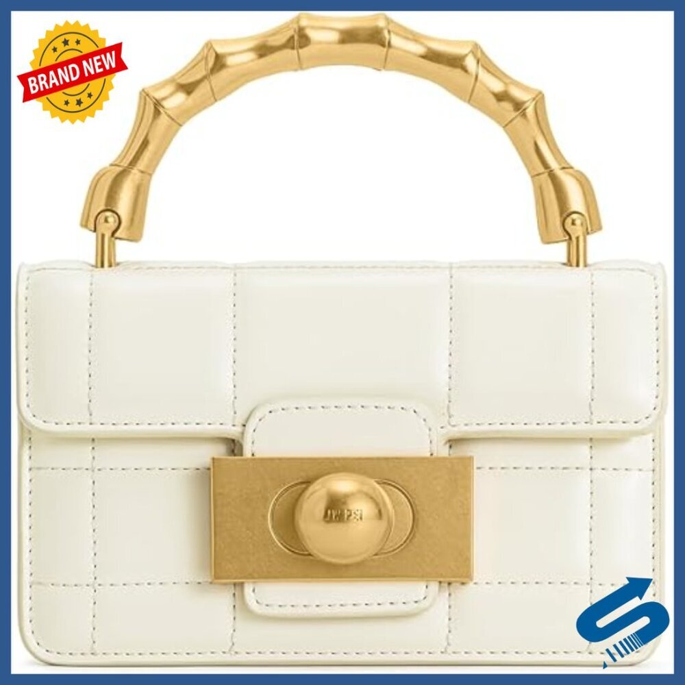 Vegan Leather Top Handle Crossbody Bag with Adjustable Strap